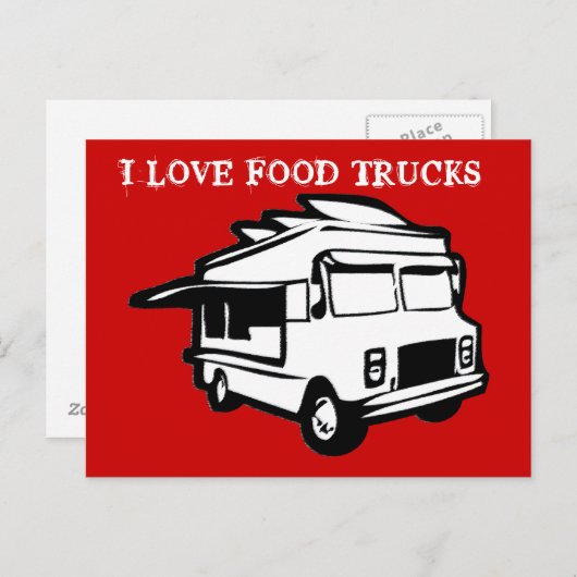 Ich Liebe-Lkw Postkarte (Vorne/Hinten)