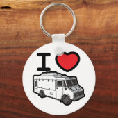 Ich Liebe LKWs! Schlüsselanhänger (Vorderseite)