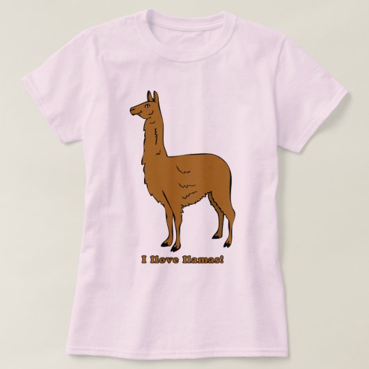 Ich liebe Llamas! T-Shirt (Design vorne)
