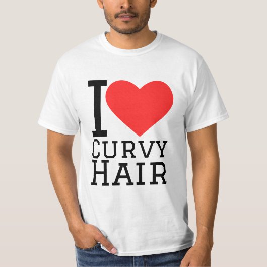 Ich liebe lockiges Haar T-Shirt (Vorderseite)