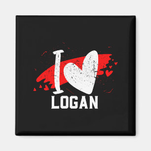 Ich liebe Logan Ich Herz Logan Magnet