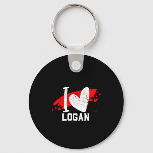 Ich liebe Logan Ich Herz Logan  Schlüsselanhänger