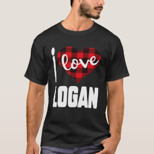 Ich Liebe Logan Valentinstag für ihre Frauen Mädch T-Shirt