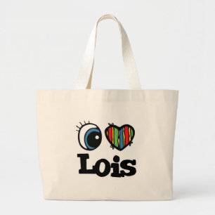 Ich liebe Lois Jumbo Stoffbeutel