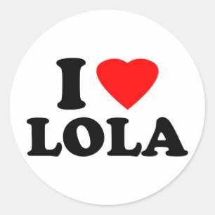 Ich liebe Lola Runder Aufkleber