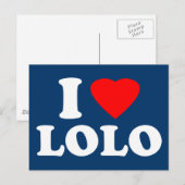 Ich liebe Lolo Postkarte (Vorne/Hinten)