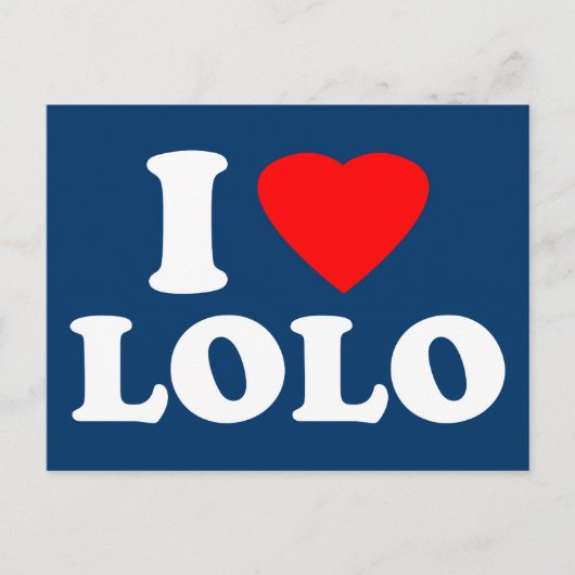Ich liebe Lolo Postkarte (Vorderseite)