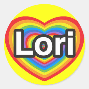 Ich Liebe Lori. Ich Liebe dir Lori. Herz Runder Aufkleber