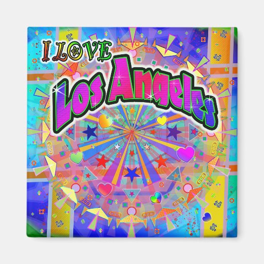 ICH LIEBE Los Angeles Cosmic Unity Magnet (Vorne)