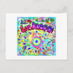 ICH LIEBE Los Angeles Mystic Dance  Postkarte