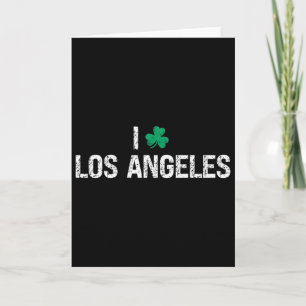 Ich liebe Los Angeles Shamrock Kleeblatt St. Patri Karte