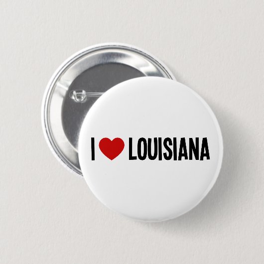 Ich liebe Louisiana Runde Knöpfe Button (Vorne & Hinten)