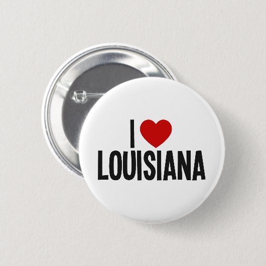 Ich liebe Louisiana Runde Knöpfe Button (Vorne & Hinten)