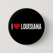 Ich liebe Louisiana Runde Knöpfe Button (Vorderseite)