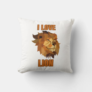 Ich liebe Löwe – Design für Tierliebhaber und Wild Kissen