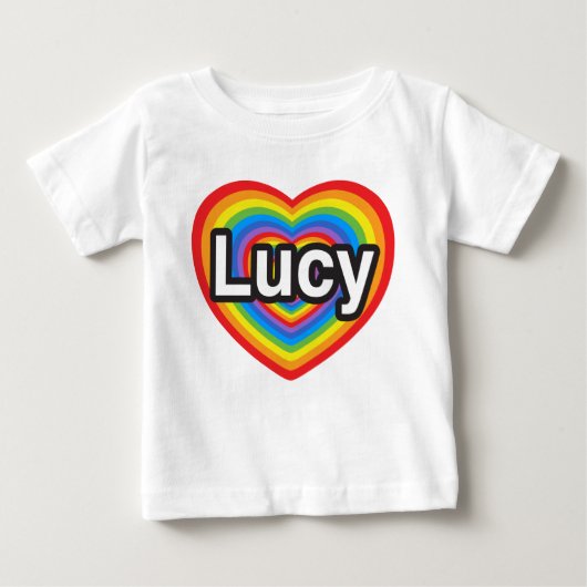 Ich Liebe Lucy. Ich Liebe dir Lucy. Herz Baby T-shirt (Vorderseite)