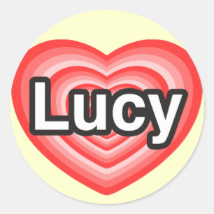 Ich Liebe Lucy. Ich Liebe dir Lucy. Herz Runder Aufkleber