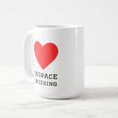 Ich liebe Luft- und Raumfahrttechnik  Kaffeetasse (Vorderseite Links)