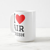 Ich liebe Luftfrisch  Kaffeetasse (Vorderseite Links)