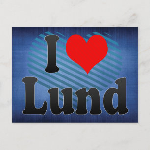 Ich Liebe Lund, Schweden. Jag Alskar Lund, Schwede Postkarte