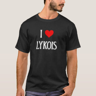 Ich liebe Lykois I Herz Lykois Katzenliebhaber Wol T-Shirt
