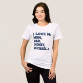 ICH LIEBE M: MUTTER, VATER, GELD, MICHAEL J. | Lus Tri-Blend Shirt (Vorderseite voll)