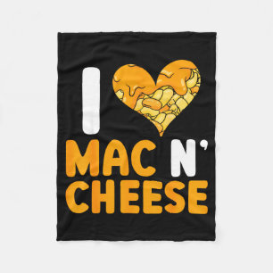 Ich liebe Mac N' Cheese Lustiger Mac und Käse Fleecedecke