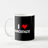 Ich liebe Mackenzie - Herz - Name Kaffeetasse (Links)