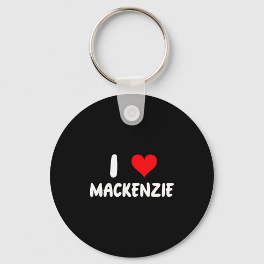 Ich liebe Mackenzie - Herz - Name Schlüsselanhänger (Vorderseite)