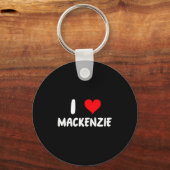 Ich liebe Mackenzie - Herz - Name Schlüsselanhänger (Vorderseite)