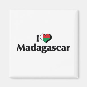 Ich liebe Madagaskar-Flagge Magnet