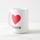 Ich liebe Madison Kaffeetasse (Vorderseite Links)
