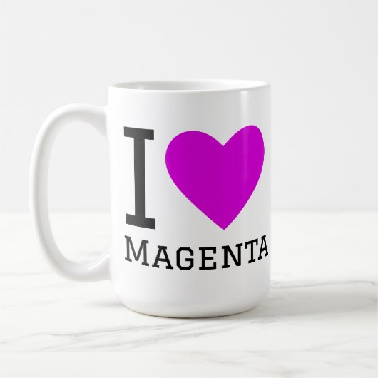 Ich liebe Magenta Kaffeetasse (Links)