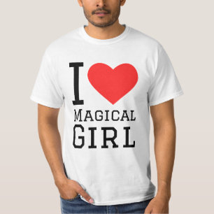 Ich Liebe magisches Mädchen T-Shirt