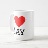 Ich liebe Mai Kaffeetasse (Vorderseite Links)