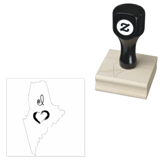Ich liebe Maine II | Gummistempel (Stempel)