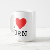 Ich liebe Mais Kaffeetasse (Vorderseite Links)