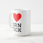 Ich liebe Maisstange Kaffeetasse (Vorderseite Links)