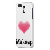 "Ich Liebe-Make-up" iPhone Fall Hülle (Rückseite links)