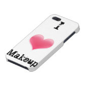 "Ich Liebe-Make-up" iPhone Fall Hülle (Unterseite)