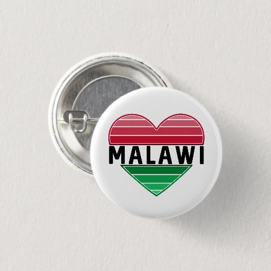 Ich Liebe Malawi, Malawian Herz Button (Vorne & Hinten)