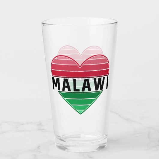 Ich Liebe Malawi, Malawian Herz Glas (Rückseite)