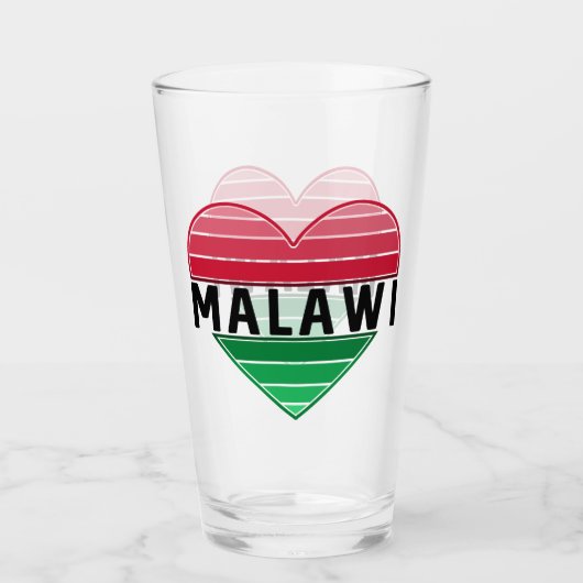 Ich Liebe Malawi, Malawian Herz Glas (Vorderseite)