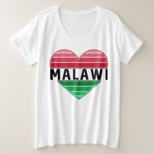 Ich Liebe Malawi, Malawian Herz Große Größe T-Shirt