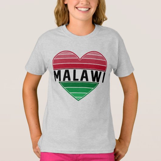 Ich Liebe Malawi, Malawian Herz T-Shirt (Vorderseite)