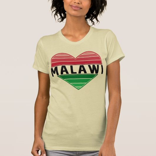 Ich Liebe Malawi, Malawian Herz T-Shirt (Vorderseite)