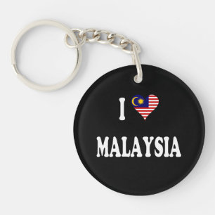 Ich liebe Malaysia, herzförmige Flagge, Schlüsselanhänger