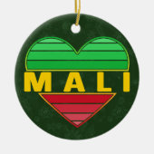 Ich Liebe Mali, Mali Keramik Ornament (Vorne)