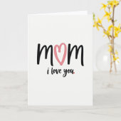 Ich liebe Mama herzliche Karte (Gelbe Blume)