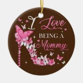 Ich Liebe, Mama-Hochhörnchen-Schmetterlinge der Mu Keramik Ornament (Vorne)